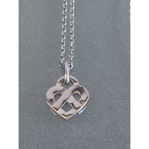 Poiray Paris Sterling Silver Heart Necklace | 16-Inch - Picture 7 of 11